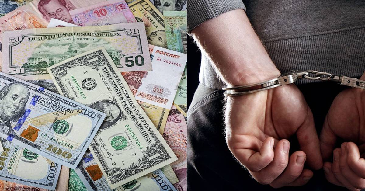 Foreign currency arrest